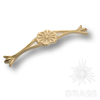 278-160-White Gold Ручка скоба, белая эмаль с глянцевым золотом  160 мм