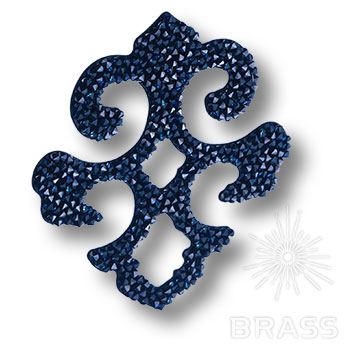 702812-001BBL Swarovski elements Декоративная накладка Valentina, цвет  синий