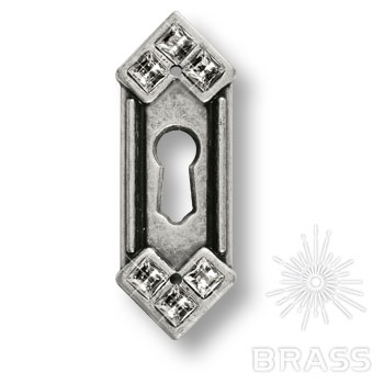 15.608.10.SWA.16 Ключевина декоративная со Swarovski, старое серебро