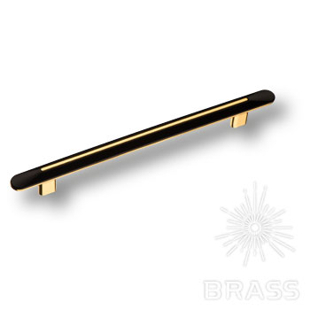 2330 0192 LUNGO Gold/Matt Black Ручка скоба модерн, глянцевое золото/чёрный матовый 192 мм