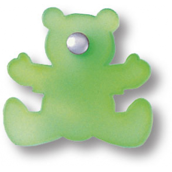3017.0050.021.184 Ручка кнопка детская, мишка салатовый